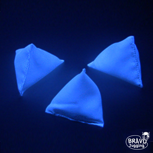 Jongliersäcke UV-weiß Bravo - 3 Stück