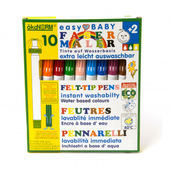 10 Faserschreiber easy baby, 5 mm Spitze. Neuer Preis 7/2022.