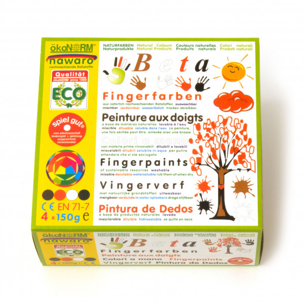 Nawaro Fingerfarbe 4 x 150 g Set Ergänzung