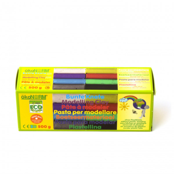 Bunte Knete 8 Farben, 500 g. Neuer Preis 7/2022.